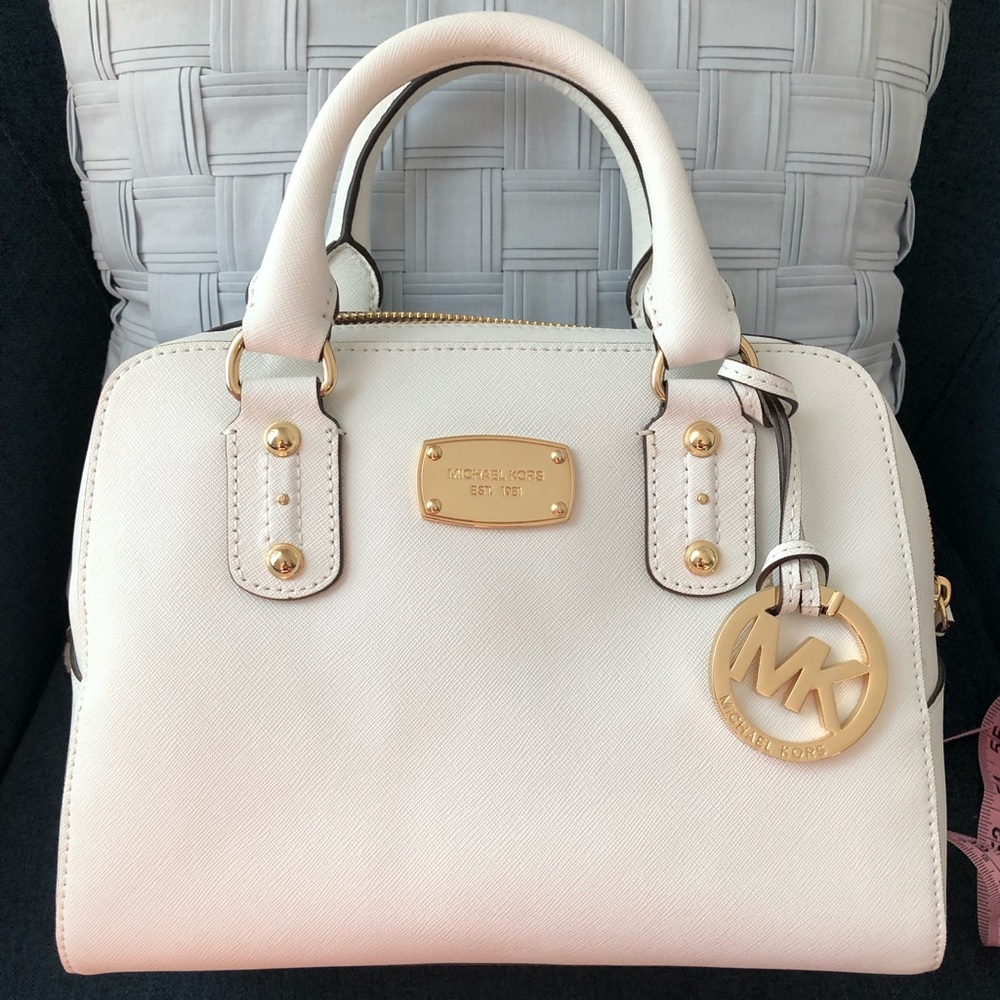 Michael Kors white top handle